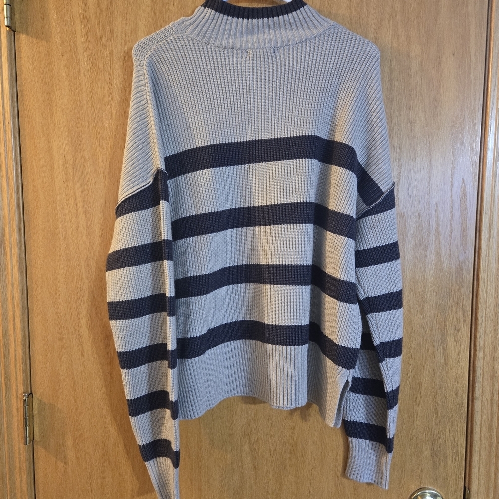 Violets And Roses Striped Sweater - Picture 2 of 4